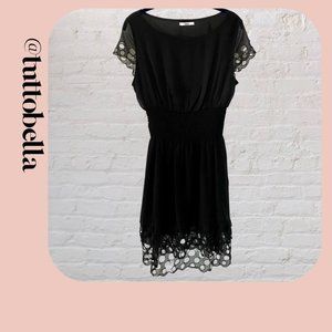 bar III Black Cut-Out Mini Dress Size Medium